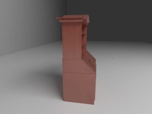 wooden shelf 3D Model