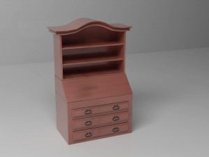 wooden shelf 3D Model
