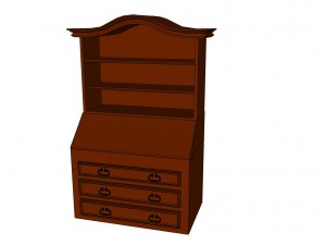 wooden shelf 3D Model