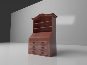 wooden shelf 3D Model