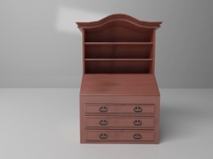 wooden shelf 3D Model