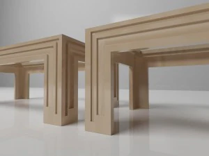 wooden tables 3D Model