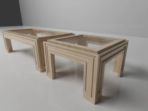 wooden tables 3D Model