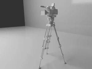 camera with tripod 3D Model
