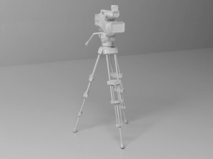 camera with tripod 3D Модель