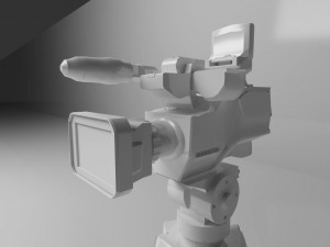 camera with tripod 3D Модель