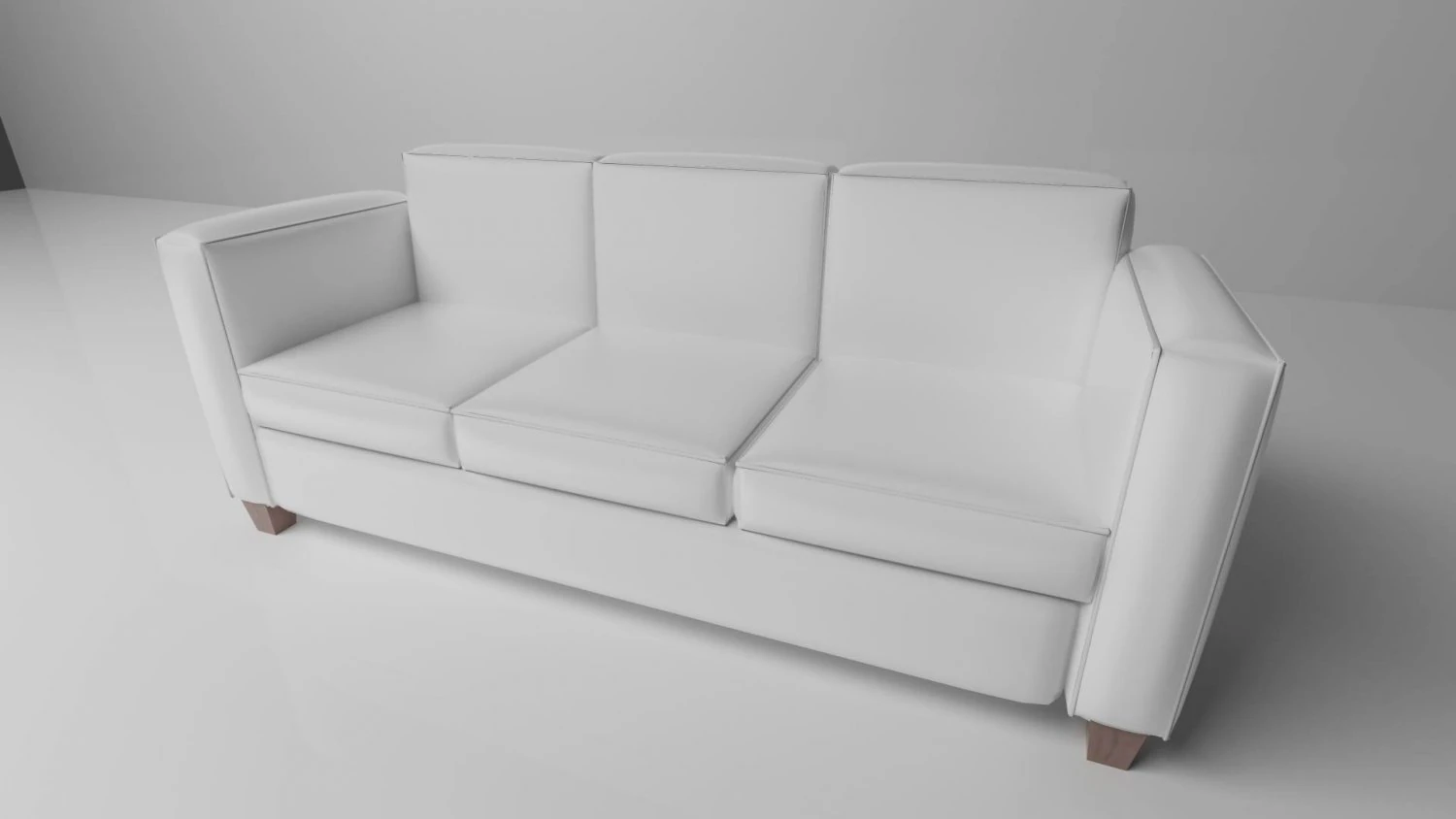 white couch 3D Model .c4d .max .obj .3ds .fbx .stl .blend 