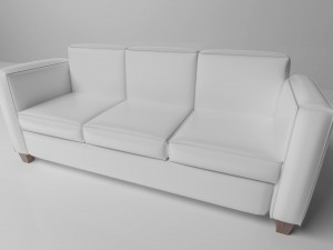 white couch 3D-Modell