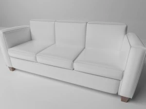 biała kanapa Model 3D
