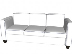 white couch 3D Model