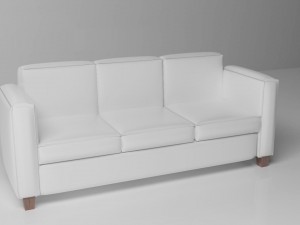 white couch 3D Model