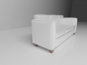 white couch 3D Model