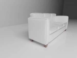 white couch 3D Model