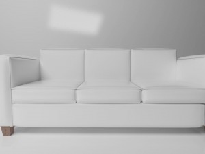 white couch 3D Model