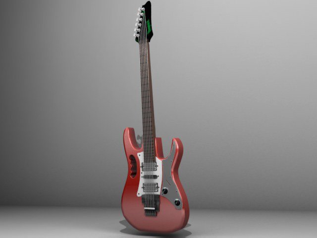ibaez guitar Modelo 3D .c4d .max .obj .3ds .fbx .stl .blend