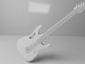 ibaez guitar Modelo 3D
