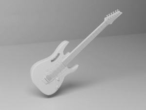 ibaez guitar Modelo 3D