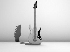 ibaez guitar Modelo 3D