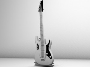 ibaez guitar Modelo 3D