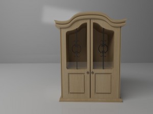 wooden book case 3Dモデル