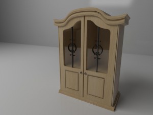 wooden book case 3Dモデル
