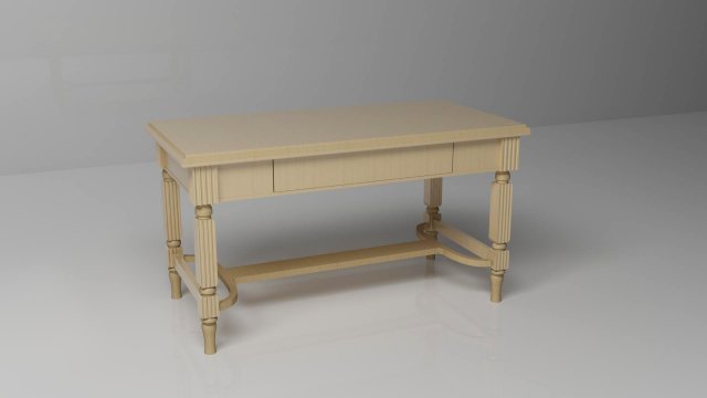 writing desk 3D Модель .c4d .max .obj .3ds .fbx .stl .blend 