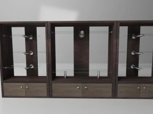 black bookshelf 3D Model