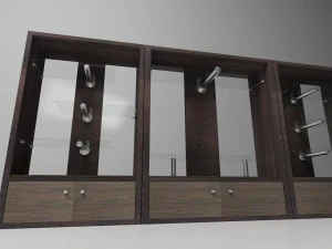 black bookshelf 3D Model
