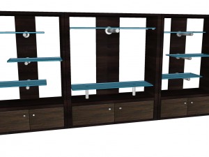 black bookshelf 3D-Modell