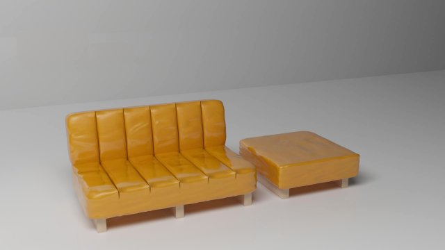 orange easychair 3D मॉडल .c4d .max .obj .3ds .fbx .stl .blend
