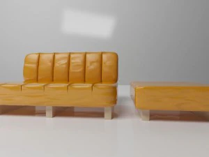 poltrona laranja Modelo 3D