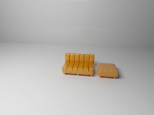 orange easychair 3D मॉडल