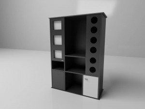 black shelf Modelo 3D