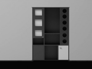 black shelf Modelo 3D