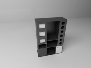 black shelf Modelo 3D