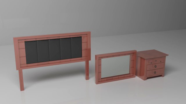 bedroom furniture Modèle 3D .c4d .max .obj .3ds .fbx .stl .blend 