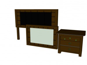 bedroom furniture Modèle 3D