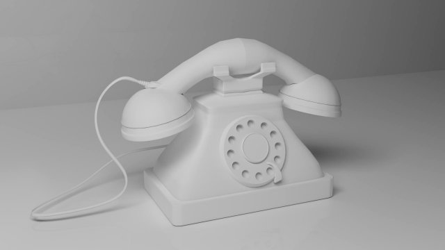 vintage phone Modelo 3D .c4d .max .obj .3ds .fbx .stl .blend 