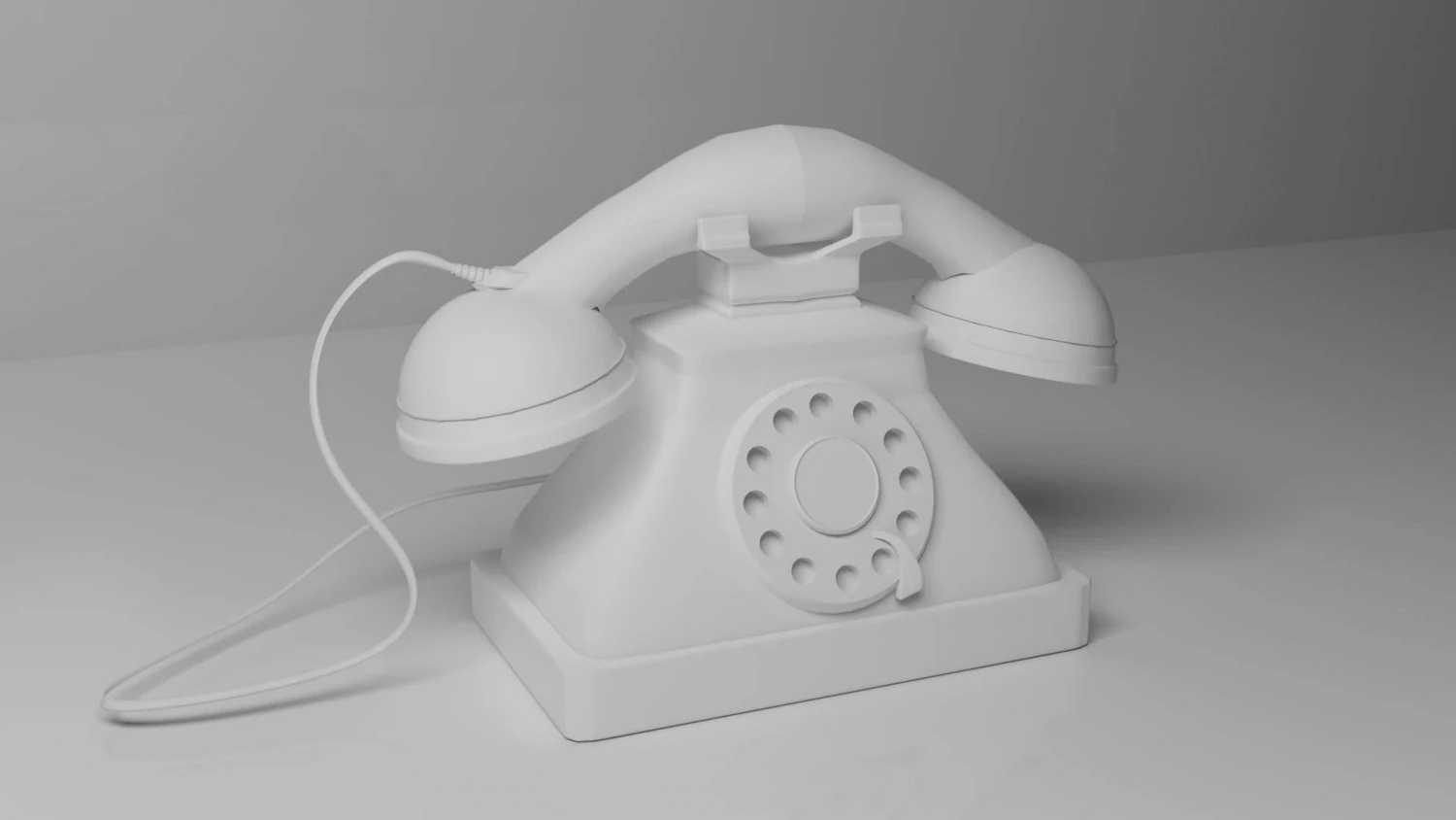 vintage phone 3D Model .c4d .max .obj .3ds .fbx .stl .blend