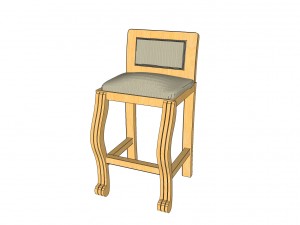 tall chair 3D Modell