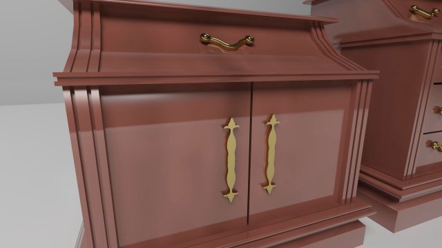 elegant drawers 3D Model .c4d .max .obj .3ds .fbx .stl .blend