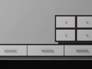 black and white drawers 3D 模型