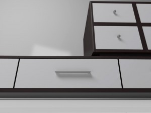 black and white drawers 3D 模型