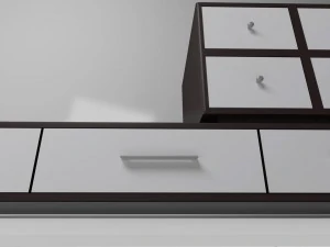 black and white drawers 3D Model