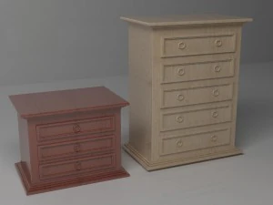 маленькие средние ящики 3D Модель