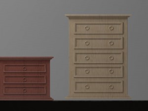 small medium drawers 3D-Modell