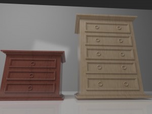 small medium drawers 3D-Modell