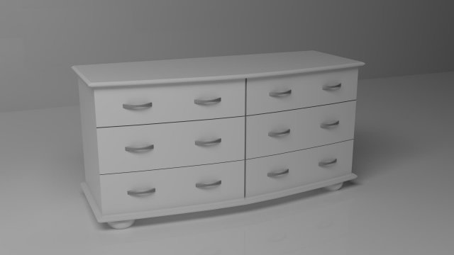 white drawer 3D 모델 .c4d .max .obj .3ds .fbx .stl .blend 