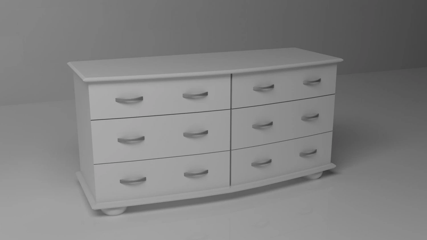 white drawer 3D Model .c4d .max .obj .3ds .fbx .stl .blend 