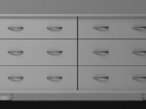 white drawer 3D 모델
